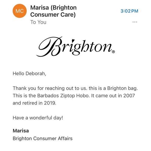 Brighton Barbados Ziptop Hobo Shoulder Bag Black Pebbled Leather Authentic - Picture 4 of 16